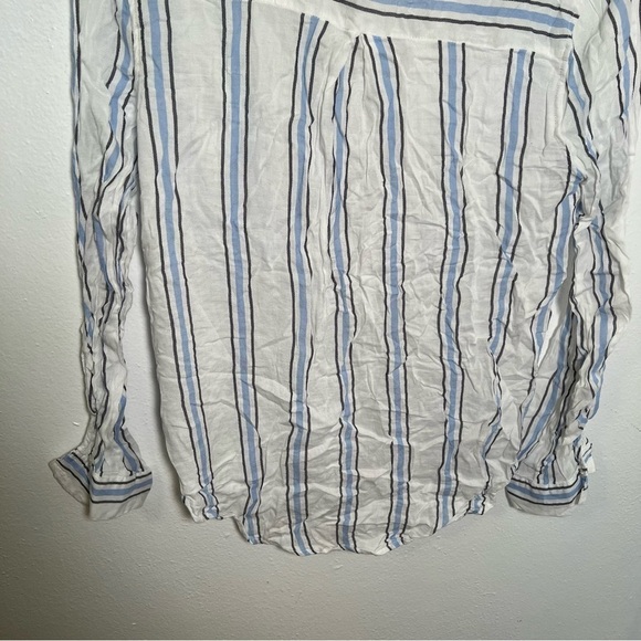 Sweet Wanderer Button Down Blouse White Stripes - Picture 8 of 10